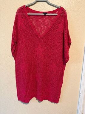 Torrid Pink Knit Top Star Print Size 3X Plus Size Hot Pink